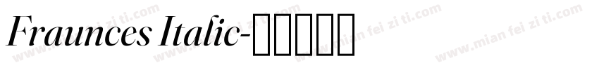 Fraunces Italic字体转换